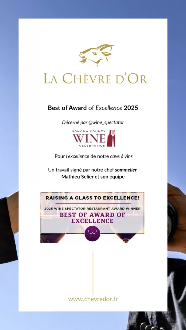 Wine Spectator zeichnet La Chèvre d'Or für seine Weinkarte aus - Best of Award 2025